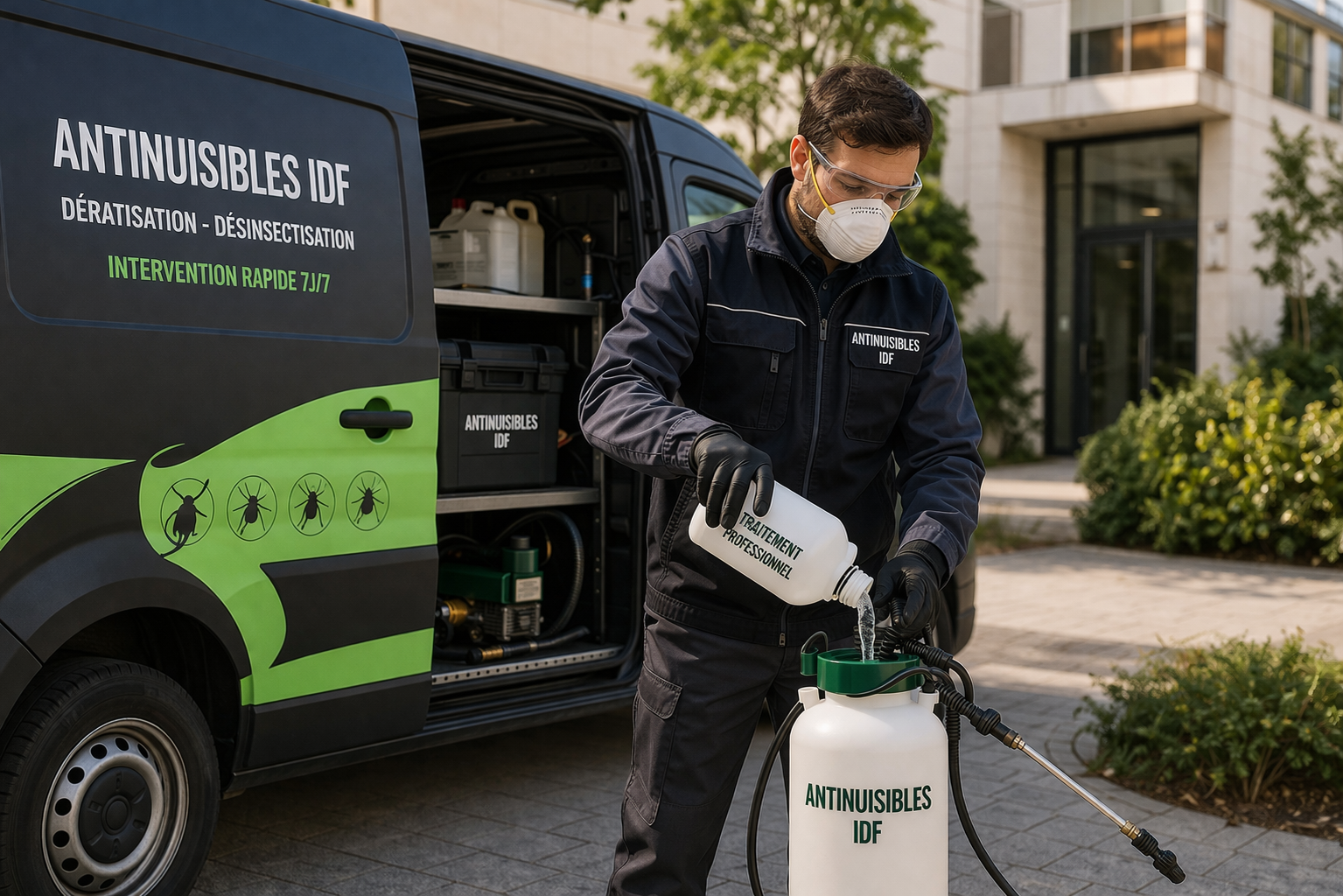 Technicien Anti-Nuisibles IDF en intervention